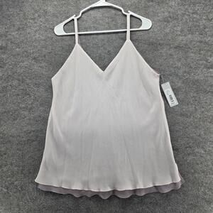 Modern Movement Tank Womens L Purple Camisole V-Neck Strappy Sleeve Lined